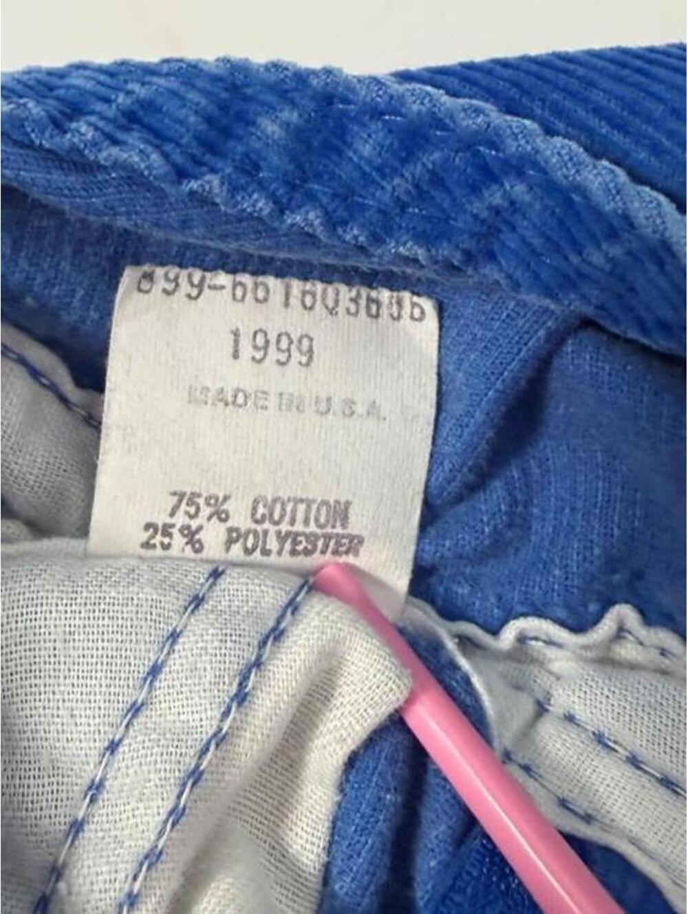 1999 Vintage OshKosh B'gosh Blue Corduroy Overalls 4T - Picture 8 of 8